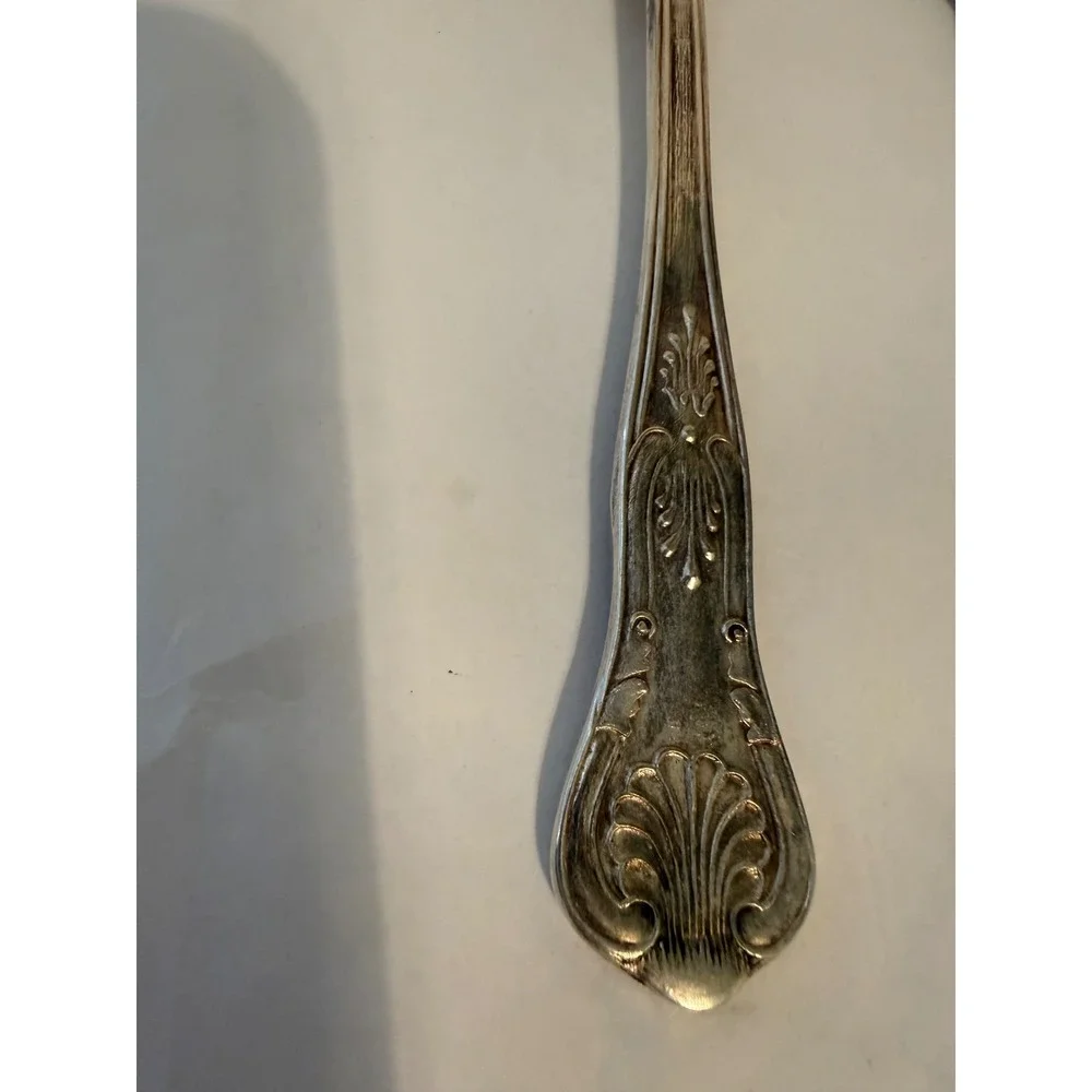 Vintage‎ B.R.R. & G.C. Italy Silver Plated Fruit Shell Salad Serving Set 2pc